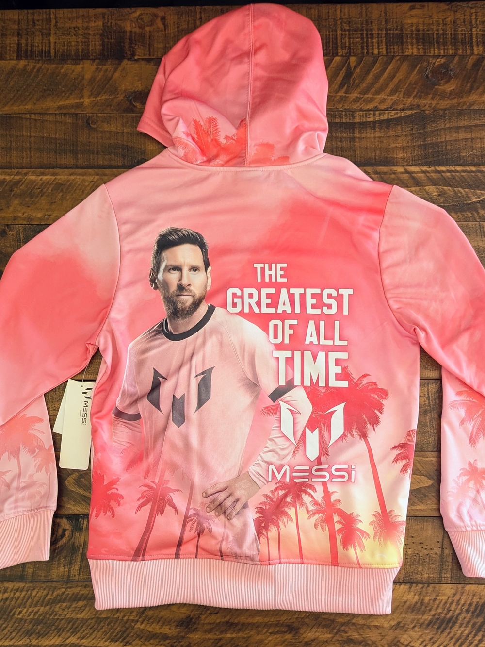 Messi Hooded Sweatshirt Hoodie Soccer GOAT Youth Size XL 14/16 Candy Pink NWT
